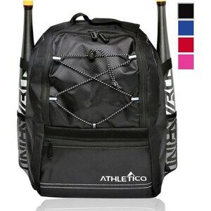 Baseball Bag - Bat Backpack for Baseball, T-Ball & Softball Equipment & Gear
